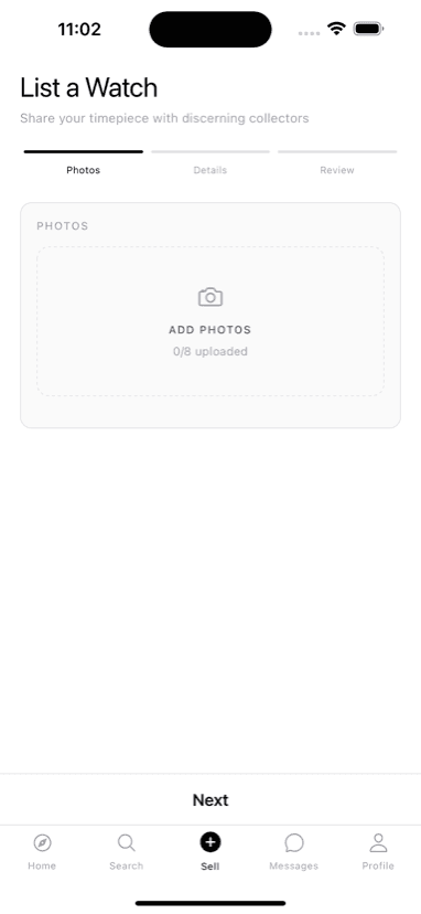 Crownly app — Sell